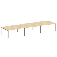 Metal System Style БП.СМ-6.5 (Акация лорка/мокко) Рабочая станция на 6 раб.мест на П-образном м/к