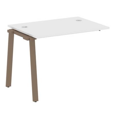 Metal System Style БА.ПРС-СП-1.1 (Белый/мокко) Проходной наборный на А-образном м/к элемент рабочей станции (проходная опора Б.ОСП-72, столешница, комплект траверс)