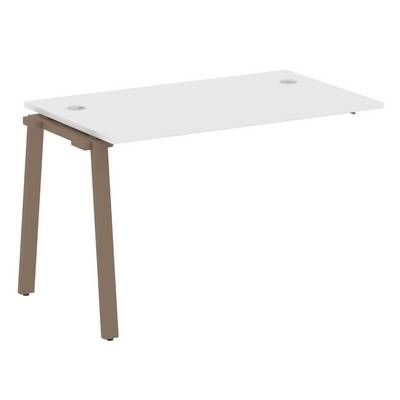 Metal System Style БА.ПРС-СП-1.2 (Белый/мокко) Проходной наборный на А-образном м/к элемент рабочей станции (проходная опора Б.ОСП-72, столешница, комплект траверс)