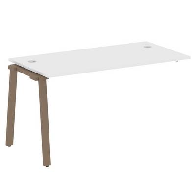 Metal System Style БА.ПРС-СП-1.3 (Белый/мокко) Проходной наборный элемент рабочей станции на А-образном м/к (проходная опора Б.ОСП-72, столешница, комплект траверс)