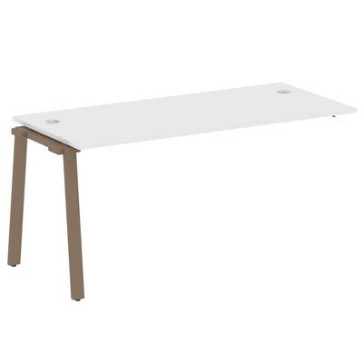 Metal System Style БА.ПРС-СП-1.4 (Белый/мокко) Проходной наборный элемент рабочей станции на А-образном м/к (проходная опора Б.ОСП-72, столешница, комплект траверс)