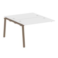 Metal System Style БА.ПРС-СП-2.2 (Белый/мокко) Проходной наборный элемент рабочей станции на А-образном м/к (проходная опора Б.ОСП-147, две столешницы, два комплекта траверс)