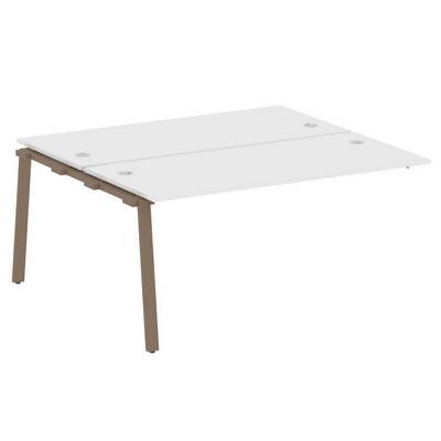 Metal System Style БА.ПРС-СП-2.4 (Белый/мокко) Проходной наборный элемент рабочей станции на А-образном м/к (проходная опора Б.ОСП-147, две столешницы, два комплекта траверс)