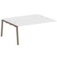 Metal System Style БА.ПРС-СП-2.5 (Белый/мокко) Проходной наборный элемент рабочей станции на А-образном м/к (проходная опора Б.ОСП-147, две столешницы, два комплекта траверс)