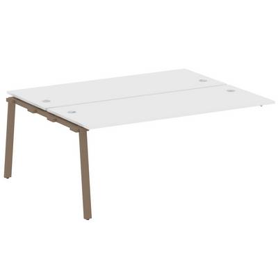 Metal System Style БА.ПРС-СП-2.5 (Белый/мокко) Проходной наборный элемент рабочей станции на А-образном м/к (проходная опора Б.ОСП-147, две столешницы, два комплекта траверс)