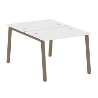 Metal System Style БА.РАС-СП-2.1 (Белый/мокко) Рабочая станция на А-образном м/к