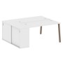 Metal System Style БА.РС-СШК-1.3 (Белый/мокко) Рабочая станция на А-образном м/к с опорным шкафом-купе