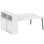 Metal System Style БА.РС-СШК-2.5 (Белый/мокко) Рабочая станция на А-образном м/к с опорным шкафом-купе