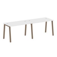 Metal System Style БА.СМ-2.2 (Белый/мокко) Рабочая станция на 2 раб.места на А-образном м/к