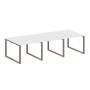 Metal System Style БО.ПРГ-3.1 (Белый/мокко) Переговорный стол (3 столешницы) на О-образном м/к