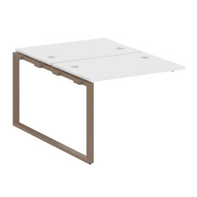 Metal System Style БО.ПРС-СП-2.1 (Белый/мокко) Проходной наборный элемент рабочей станции на О-образном м/к (проходная опора Б.ОСП-147, две столешницы, два комплекта траверс)