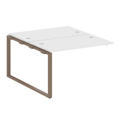 Metal System Style БО.ПРС-СП-2.2 (Белый/мокко) Проходной наборный элемент рабочей станции на О-образном м/к (проходная опора Б.ОСП-147, две столешницы, два комплекта траверс)