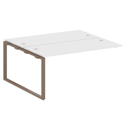 Metal System Style БО.ПРС-СП-2.4 (Белый/мокко) Проходной наборный элемент рабочей станции на О-образном м/к (проходная опора Б.ОСП-147, две столешницы, два комплекта траверс)