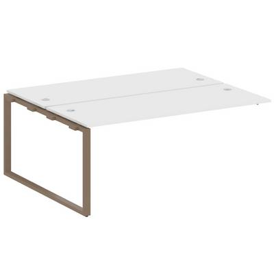 Metal System Style БО.ПРС-СП-2.5 (Белый/мокко) Проходной наборный элемент рабочей станции на О-образном м/к (проходная опора Б.ОСП-147, две столешницы, два комплекта траверс)