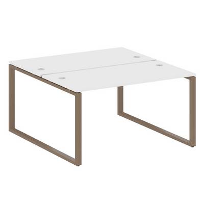 Metal System Style БО.РАС-СП-2.3 (Белый/мокко) Рабочая станция на О-образном м/к