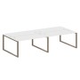 Metal System Style БО.СМ-4.4 (Белый/мокко) Рабочая станция на 4 раб.места на О-образном м/к