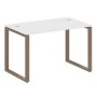Metal System Style БО.СП-2 (Белый/мокко) Стол письменный на О-образном м/к