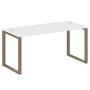 Metal System Style БО.СП-4 (Белый/мокко) Стол письменный на О-образном м/к