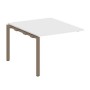 Metal System Style БП.ППРГ-1 (Белый/мокко) Проходной наборный элемент переговорного стола на П-образном м/к (проходная опора Б.ОСП-123, столешница, два комплекта траверс)