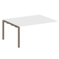 Metal System Style БП.ППРГ-4 (Белый/мокко) Проходной наборный элемент переговорного стола на П-образном м/к (проходная опора Б.ОСП-123, столешница, два комплекта траверс)