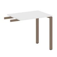 Metal System Style БП.ПР-2 (Белый/мокко) Приставной элемент на П-образном м/к (используется в качестве брифинга или боковой приставки)