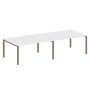 Metal System Style БП.ПРГ-2.4 (Белый/мокко) Переговорный стол (2 столешницы) на П-образном м/к