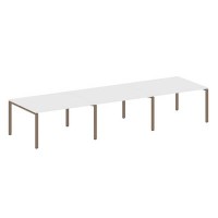 Metal System Style БП.ПРГ-3.3 (Белый/мокко) Переговорный стол (3 столешницы) на П-образном м/к