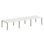Metal System Style БП.ПРГ-3.3 (Белый/мокко) Переговорный стол (3 столешницы) на П-образном м/к