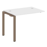 Metal System Style БП.ПРС-СП-1.1 (Белый/мокко) Проходной наборный элемент рабочей станции на П-образном м/к (проходная опора Б.ОСП-72, столешница, комплект траверс)