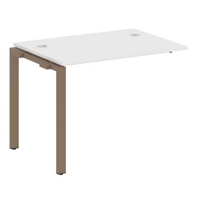 Metal System Style БП.ПРС-СП-1.1 (Белый/мокко) Проходной наборный элемент рабочей станции на П-образном м/к (проходная опора Б.ОСП-72, столешница, комплект траверс)