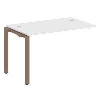 Metal System Style БП.ПРС-СП-1.2 (Белый/мокко) Проходной наборный элемент рабочей станции на П-образном м/к (проходная опора Б.ОСП-72, столешница, комплект траверс)