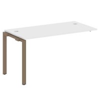 Metal System Style БП.ПРС-СП-1.3 (Белый/мокко) Проходной наборный элемент рабочей станции на П-образном м/к (проходная опора Б.ОСП-72, столешница, комплект траверс)