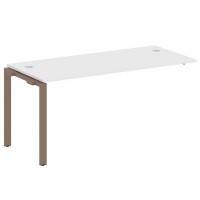 Metal System Style БП.ПРС-СП-1.4 (Белый/мокко) Проходной наборный элемент рабочей станции на П-образном м/к  (проходная опора Б.ОСП-72, столешница, комплект траверс)