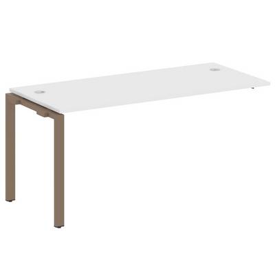 Metal System Style БП.ПРС-СП-1.4 (Белый/мокко) Проходной наборный элемент рабочей станции на П-образном м/к  (проходная опора Б.ОСП-72, столешница, комплект траверс)