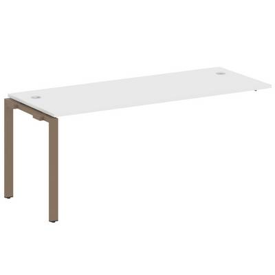 Metal System Style БП.ПРС-СП-1.5 (Белый/мокко) Проходной наборный элемент рабочей станции на П-образном м/к (проходная опора Б.ОСП-72, столешница, комплект траверс)