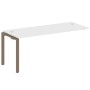 Metal System Style БП.ПРС-СП-1.5 (Белый/мокко) Проходной наборный элемент рабочей станции на П-образном м/к (проходная опора Б.ОСП-72, столешница, комплект траверс)