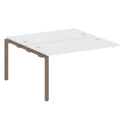 Metal System Style БП.ПРС-СП-2.3 (Белый/мокко) Проходной наборный элемент рабочей станции  на П-образном м/к  (проходная опора Б.ОСП-147, две столешницы, два комплекта траверс)