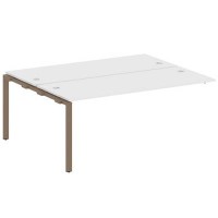 Metal System Style БП.ПРС-СП-2.5 (Белый/мокко) Проходной наборный элемент рабочей станции  на П-образном м/к  (проходная опора Б.ОСП-147, две столешницы, два комплекта траверс)