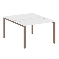 Metal System Style БП.РАС-СП-2.2 (Белый/мокко) Рабочая станция на П-образном м/к