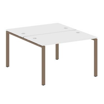 Metal System Style БП.РАС-СП-2.2 (Белый/мокко) Рабочая станция на П-образном м/к
