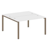 Metal System Style БП.РАС-СП-2.3 (Белый/мокко) Рабочая станция на П-образном м/к