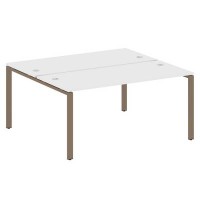 Metal System Style БП.РАС-СП-2.4 (Белый/мокко) Рабочая станция на П-образном м/к