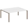 Metal System Style БП.РАС-СП-2.5 (Белый/мокко) Рабочая станция на П-образном м/к