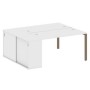 Metal System Style БП.РС-СШК-1.3 (Белый/мокко) Рабочая станция на П-образном м/к с опорным шкафом-купе