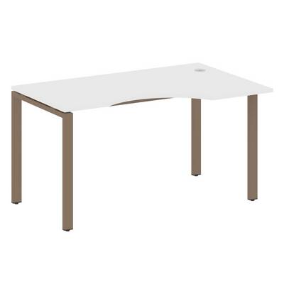 Metal System Style БП.СА-2 Пр (Белый/мокко) Стол криволинейный правый на П-образном м/к