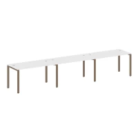 БП.СМ-3.3 (Белый/мокко) Рабочая станция на 3 раб.места на П-образном м/к