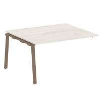 Metal System Style БА.ППРГ-3 (Дуб Наварра/мокко) Проходной наборный элемент переговорного стола на А-образном м/к (проходная опора Б.ОСП-123, столешница, два комплекта траверс)