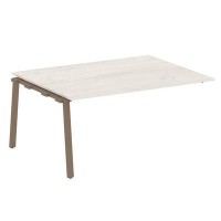 Metal System Style БА.ППРГ-4 (Дуб Наварра/мокко) Проходной наборный элемент переговорного стола на А-образном м/к (проходная опора Б.ОСП-123, столешница, два комплекта траверс)