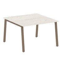 Metal System Style БА.ПРГ-1.2 (Дуб Наварра/мокко) Переговорный стол (1 столешница) на А-образном м/к