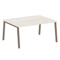 Metal System Style БА.ПРГ-1.4 (Дуб Наварра/мокко) Переговорный стол (1 столешница) на А-образном м/к